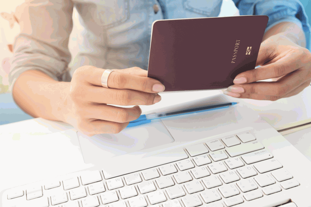 A Woman Checking Her Passport
