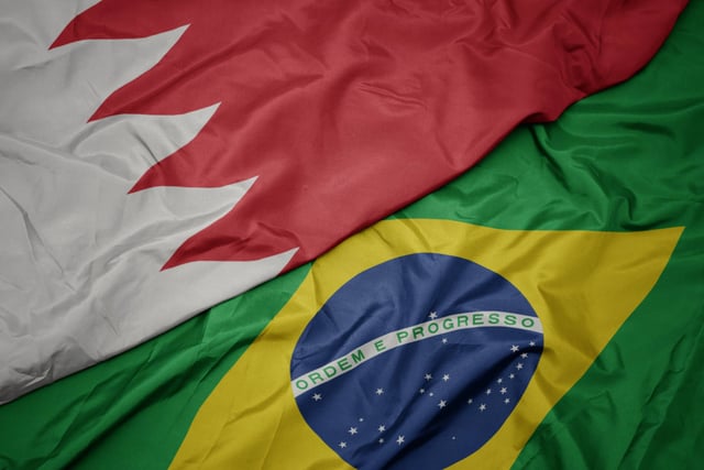 Bahrain and Brazil Flag Together