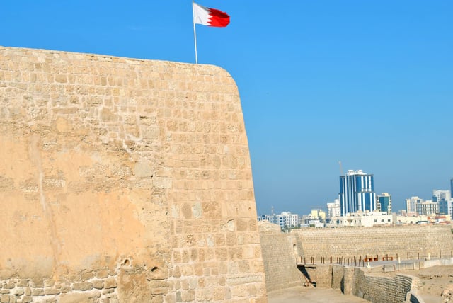 Bahrain National Fort on a sunny day