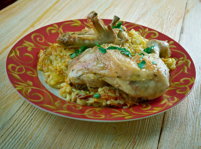 Bahraini chicken machboos with rice