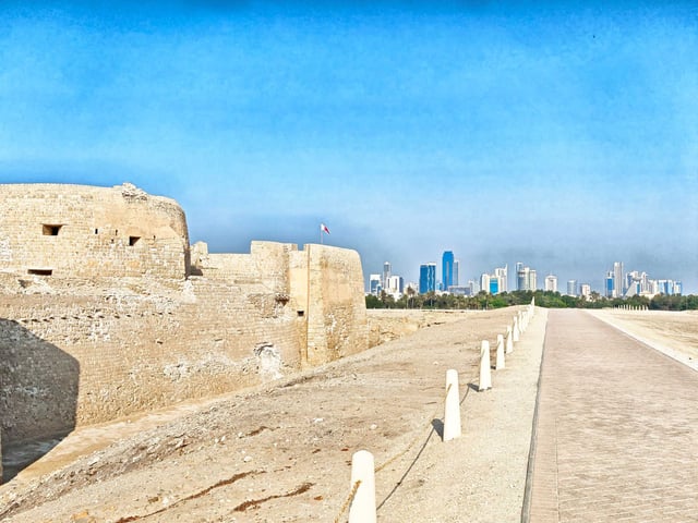 Historic Fort Beside Manama Skyline