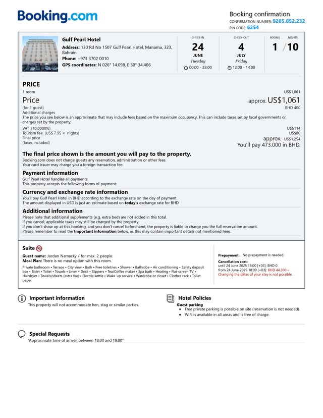 Copy of hotel booking