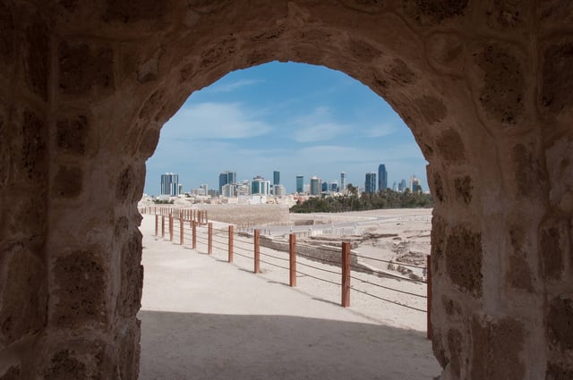 Ruins inside Bahrain Fort near Manama