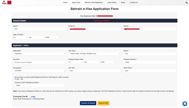 Review Your Details