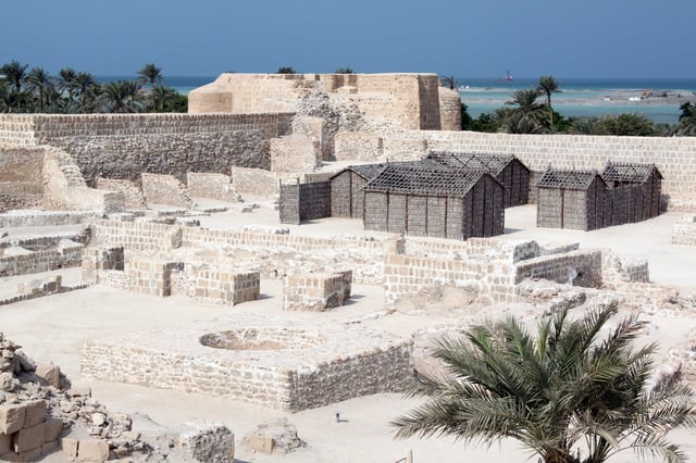 Ruins inside Bahrain Fort near Manama