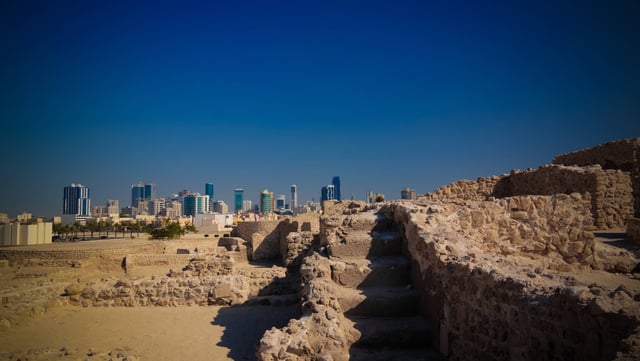 Ruins of a Qalat fort near Manama